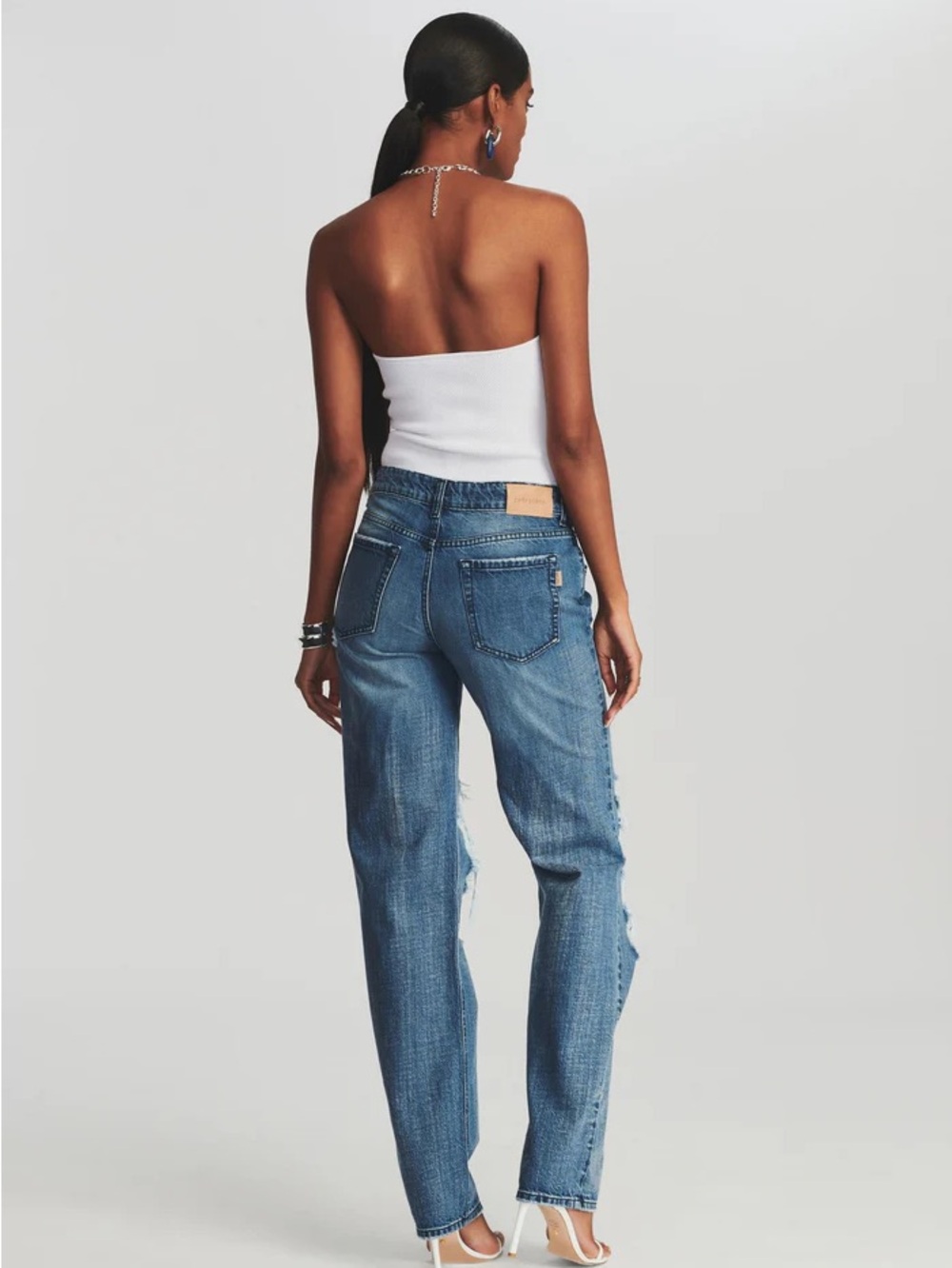 Retrofete Lena White Strapless Bustier Bodysuit - Picture 4 of 6